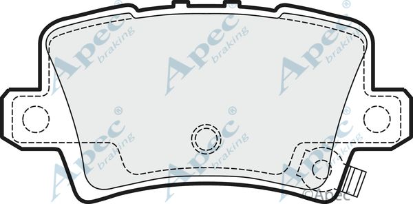 APEC BRAKING Комплект тормозных колодок, дисковый тормоз PAD1511